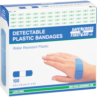 Bandages, Rectangulaire/carr&eacute;e, 3", Plastique d&eacute;tectable, St&eacute;rile Toolneeds Inc.