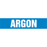 "Argon" Pipe Marker, Self-Adhesive, 4" H x 24" W, White on Blue Toolneeds Inc.