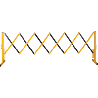 Expandable Barrier, 37" H x 11' L, Black/Yellow Toolneeds Inc.