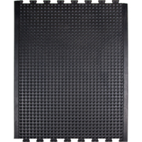 Anti-Fatigue Dome Matting, Bubbled, 3' x 4' x 1/2", Black, Rubber Toolneeds Inc.