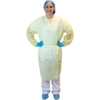 Isolation Gowns with Ties, X-Large, Yellow, Polypropylene Toolneeds Inc.
