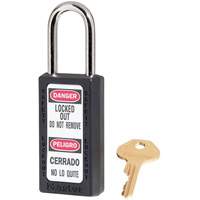 Cadenas de s&eacute;curit&eacute; Zenex 411, Noir, Cl&eacute;s identiques, Thermoplastique, Largeur de 1-1/2" Toolneeds Inc.