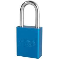 Cadenas de s&eacute;curit&eacute; American Lock, Bleu, Cl&eacute;s identiques, Aluminium, Largeur de 1-1/2" Toolneeds Inc.