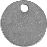 &eacute;tiquettes vierges, Acier inoxydable, 1,5" dia. Toolneeds Inc.