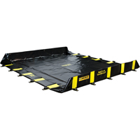 Bermes Rigid-Lock QuickBerm, Capacit&eacute; 745 gal. US, 10' la x 10' lo x 12" h, Paroi &agrave; piquets Toolneeds Inc.