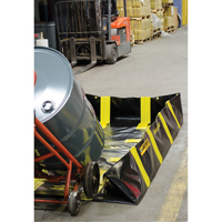 QuickBerm&reg; Containment Berm with Inside Wall Supports, 235 US gal. Capacity, 4' W x 8' L x 12" H, Snap-Up Bracket Toolneeds Inc.