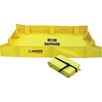 QuickBerm&reg; Lite Containment Berm, 79 gal. Capacity, 4' W x 4' L x 8" H, Snap-Up Bracket Toolneeds Inc.