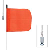 Tiges de s&eacute;curit&eacute; robustes Safety Whip, Fixation Filet&eacute;, Hauteur 5', Orange Toolneeds Inc.