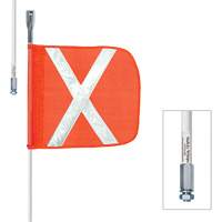 Tiges de s&eacute;curit&eacute; robustes Safety Whip, Fixation Filet&eacute;, Hauteur 3', Orange Toolneeds Inc.