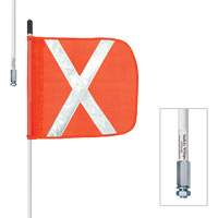 Tiges de s&eacute;curit&eacute; robustes Safety Whip, Fixation Filet&eacute;, Hauteur 5', Orange Toolneeds Inc.