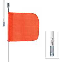 Tiges de s&eacute;curit&eacute; robustes Safety Whip, Fixation Filet&eacute;, Hauteur 5', Orange Toolneeds Inc.