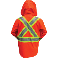 Hi-Vis FR/PU Safety Rain Jackets, Small, High Visibility Orange Toolneeds Inc.