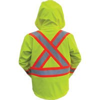 Hi-Vis FR/PU Safety Rain Jackets, Small, High Visibility Lime-Yellow Toolneeds Inc.