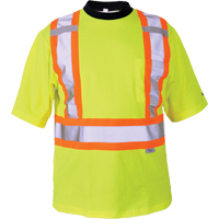 Safety T-Shirt, Polyester, Medium, High Visibility Lime-Yellow Toolneeds Inc.