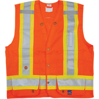 Surveyor Safety Vest, High Visibility Orange, Small, Polyester Toolneeds Inc.