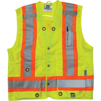 Surveyor Safety Vest, High Visibility Lime-Yellow, Small, Polyester Toolneeds Inc.