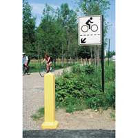 Bollards, Plastic, 33" H x 6" W, Yellow Toolneeds Inc.
