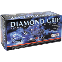Gants d'examen Diamond Grip, 2T-Grand, Latex, 8 mils, Sans poudre, Jaune, Classe 2 Toolneeds Inc.