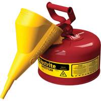 Bidons s&eacute;curitaires, Type I, Acier, 1 gal. US, Rouge, Homologu&eacute; FM/List&eacute; UL/ULC Toolneeds Inc.