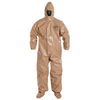 Tychem&reg; 5000 Protective Hooded Coveralls, Small, Brown Toolneeds Inc.