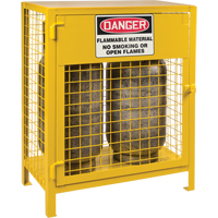 Gas Cylinder Cabinets, 2 Cylinder Capacity, 30" W x 17" D x 37" H, Yellow Toolneeds Inc.