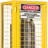 Armoire de s&eacute;curit&eacute; pour cylindres de gaz conforme aux normes de la CSA, nbre de bouteilles: 2, 17" , 17" , 69" , Jaune Toolneeds Inc.
