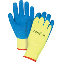 High Visibility Coated Gloves, 7/Small, Rubber Latex Coating, 7 Gauge, Terry Shell Toolneeds Inc.