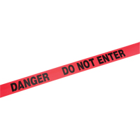 Rubans standards pour barricades, Anglais, 3" la x 1000' lo, 2 mils, Rouge Toolneeds Inc.