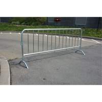 Portable Barrier, Interlocking, 102" L x 40" H, Silver Toolneeds Inc.