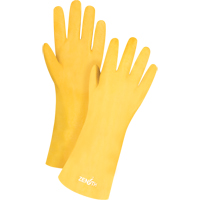 Rough-Finish Chemical-Resistant Gloves, Size 9, 14" L, PVC, Interlock Inner Lining, 47-mil Toolneeds Inc.