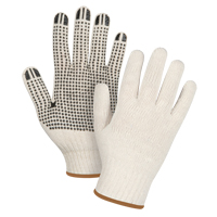 Heavyweight Dotted String Knit Gloves, Poly/Cotton, Single Sided, 7 Gauge, Large Toolneeds Inc.