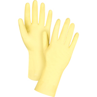 Premium Canary Yellow Chemical-Resistant Gloves, Size Small/7, 12" L, Rubber Latex, Flock-Lined Inner Lining, 18-mil Toolneeds Inc.