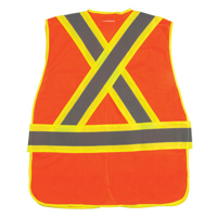 CSA Compliant High Visibility Surveyor Vest, High Visibility Orange, Large, Polyester Toolneeds Inc.