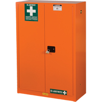 Emergency Preparedness Storage Cabinets, Steel, 4 Shelves, 65" H x 43" W x 18" D, Orange Toolneeds Inc.