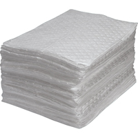 Premium Fine Fiber Sorbent Pads, Oil Only, 15" x 17", 25 gal. Absorbancy Toolneeds Inc.