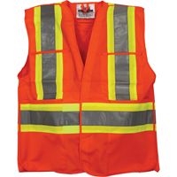 Traffic Safety Vest, High Visibility Orange, Medium/Small, Polyester Toolneeds Inc.