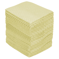 Industrial-Grade Fine Fibre Sorbent Pads, Hazmat, 15" x 17", 40 gal. Absorbancy Toolneeds Inc.