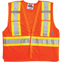Traffic Safety Vest, High Visibility Orange, Large/X-Large, Polyester Toolneeds Inc.