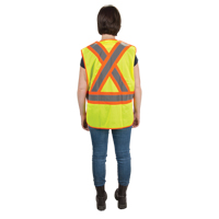 CSA Compliant High Visibility Surveyor Vest, High Visibility Lime-Yellow, Large, Polyester Toolneeds Inc.