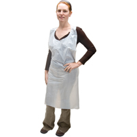 Polyethylene Aprons, Polyethylene, White, 35" W x 46" L Toolneeds Inc.