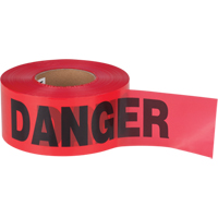 Ruban pour barricade Danger, Bilingue, 3" la x 1000' lo, 1,5 mil, Noir/rouge Toolneeds Inc.