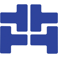 Floor Corner Marks, T, 5" L x 2" W, Blue, Polyester Toolneeds Inc.