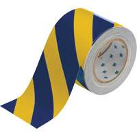 ToughStripe&reg; Floor Marking Tape, 4" x 100', Polyester, Blue and Yellow Toolneeds Inc.