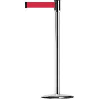 Montant pour barri&egrave;re Slimline TensaBarrier, Acier, 38" h, Ruban Rouge, Longueur du ruban 7,5' Toolneeds Inc.