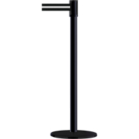 Montant pour barri&egrave;re Slimline TensaBarrier, Acier, 38" h, Ruban Noir/Blanc, Longueur du ruban 7,5' Toolneeds Inc.