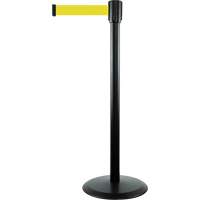 Montant pour barri&egrave;re Slimline TensaBarrier, Acier, 38" h, Ruban Jaune, Longueur du ruban 7,5' Toolneeds Inc.