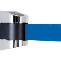 TensaBarrier&reg; Wall Mounted Units, Plastic, Screw Mount, 15', Blue Tape Toolneeds Inc.
