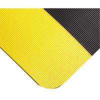Corrugated Switchboard Matting No.702, 3' W x 75' L, 1/4" Thickness, Black/Yellow, PVC Toolneeds Inc.