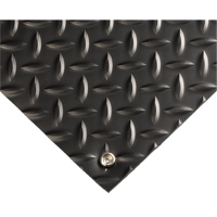 Electrically Conductive Mat No.785, 3' W x 10' L x 5/32" T, PVC, Diamond, Black Toolneeds Inc.