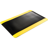 Tapis tr&egrave;s robuste pour panneau de contr&ocirc;le No 720, Ondul&eacute;, 3' x 10' x 5/8", Noir/Jaune, PVC Toolneeds Inc.